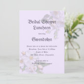 パープル中世ブライダルシャワールンチョン招待状 招待状 (スタンド正面)