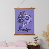 パープル中国のドラゴンアート 吊り下げ型タペストリー (寝室)