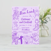 パープル予測できなハンドドロッドカウボーイハローウィンパーティ 招待状 (スタンド正面)