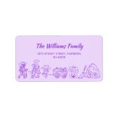 パープル予測できなハンドドロードドルハロウィーン ラベル (正面)