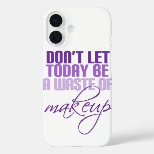 パープル今日はメイクの無駄にしてはならない Case-Mate iPhoneケース (裏面)