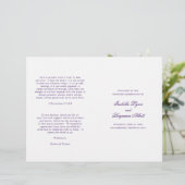 パープル伝統的エレガフォーマルントウェディングプログラム (スタンド正面)