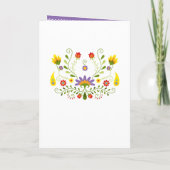 パープル伝統的メキシコフローラ写真キンセアニェラ 招待状 (裏面)