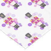 パープル伝統的&ピンクのクリスマスナツクラッカー ショートテーブルランナー (コーナー)