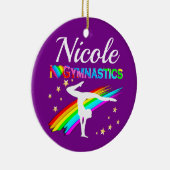 パープル体操スすごいターデザイン セラミックオーナメント (右)