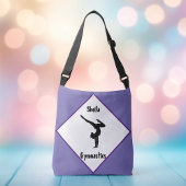 パープル体操パーソナライズされた学 クロスボディバッグ