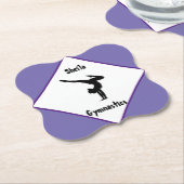 パープル体操パーソナライズされた学 ペーパーコースター (アングル)