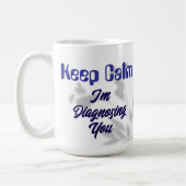 パープル保の診断を行う コーヒーマグカップ (左)