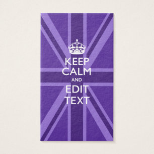 パープル保シックCalmとYour Text Union Jack