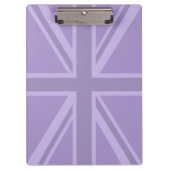 パープル保シックCalmとYour Text Union Jack クリップボード (正面)