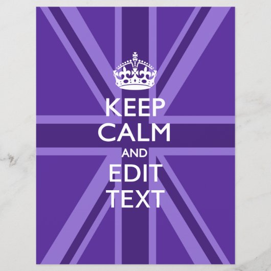 パープル保シックCalmとYour Text Union Jack チラシ (正面)