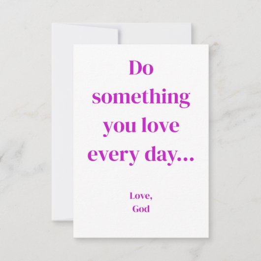 パープル信仰あなたが愛する何かをする…ノートカード ノートカード (正面)