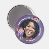 パープル先生サンキューカスタムフォトマグネット マグネット (正面/裏面)