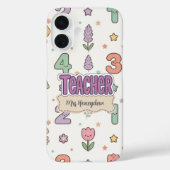 パープル先生スクールナンバー柄  Case-Mate iPhoneケース (裏面)