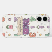 パープル先生スクールナンバー柄  Case-Mate iPhoneケース (裏面 (横))