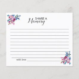 パープル共有メモリ、シンプル葬儀カード