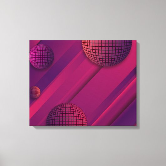 パープル共鳴 キャンバスプリント (正面)