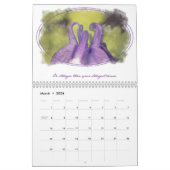 パープル前向き- 12やる気を起こさせるか月カレンダー カレンダー (3月 2026)