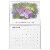 パープル前向き- 12やる気を起こさせるか月カレンダー カレンダー (1月 2026)