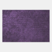 パープル動揺してダマスク ラッピングペーパーシート (正面2)