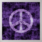 パープル動揺してピースサインのポスター ポスター (正面)