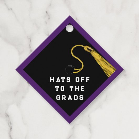 パープル卒業おめでとう フェイバータグ (正面)