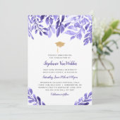 パープル卒業お祝い招待 招待状 (スタンド正面)