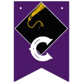 パープル卒業パーティーおめでとうの装飾 バンティングフラッグ (第2の旗)