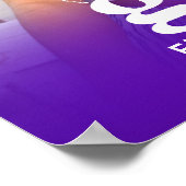 パープル卒業写真はっきりしたタイポグラフィミニマル ポスター (角)