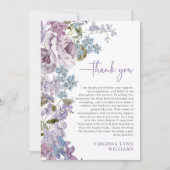 パープル卒業写真 サンキューカード (正面)