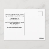 パープル卒業式カスタム2023招待状 ポストカード (裏面)