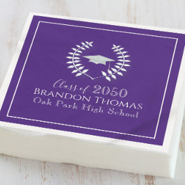 パープル卒業賞エレガント受賞者カスタム賞 スタンダードカクテルナプキン