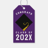 パープル卒業 ギフトタグ (正面)
