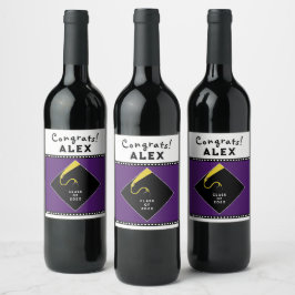 パープル卒業 ワインラベル