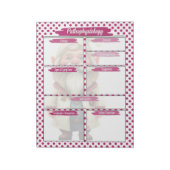 パープル博士格言看護 – 病態生理学温度 ノートパッド (回転)