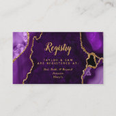 パープル及び金ゴールドアゲ結婚ートの登録簿 エンクロージャーカード (正面)