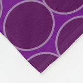パープル名前をカスタムする水玉模様 フリースブランケット (角)
