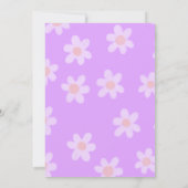 パープル名門私立校風のデイジーY2Kハッピー顔パーティー誕生日 招待状 (裏面)