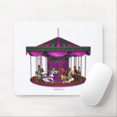 パープル回転木馬 マウスパッド (マウス)