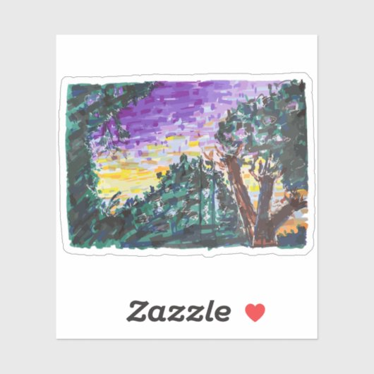 パープル夕べ シール (シート)