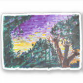 パープル夕べ シール (正面)