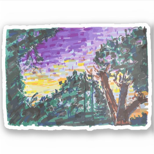 パープル夕べ シール (正面)