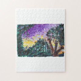 パープル夕べ ジグソーパズル