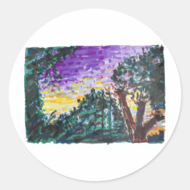 パープル夕べ ラウンドシール