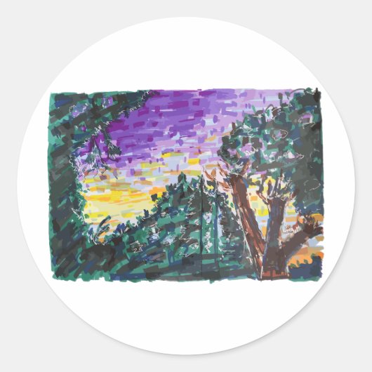 パープル夕べ ラウンドシール (正面)