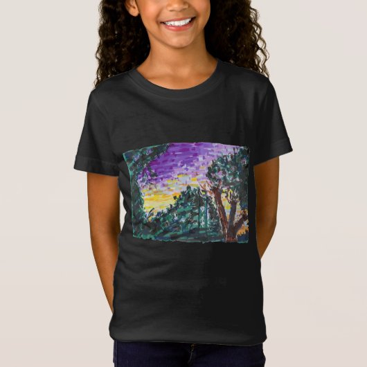 パープル夕べ Tシャツ (正面)