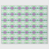 パープル大事な行事のラッピング紙のフローラプリント ラッピングペーパー (フラット)