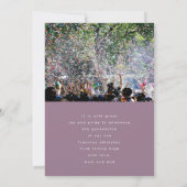 パープル大学院文字写真高校卒業 案内状 (裏面)