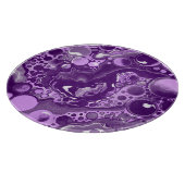 パープル大理石の流体アートセル カッティングボード (角)