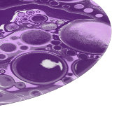 パープル大理石の流体アートセル カッティングボード (角)